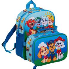 Paw Patrol Ryggsäck med lunchväska för barn skolväska pojkar flickor barnkammare ryggsäck matchande isolerad väska set, BLÅ En storlek, Ryggsäck