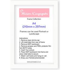 White, A4 210mm X 297mm A1 A2 A3 Photo Frame