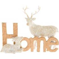 Hestia Wood Effect Stag Ornament