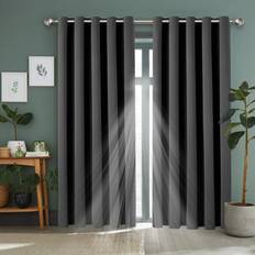 Curtains & Accessories Oxford Homeware Grey, 54" 100