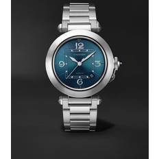 Cartier Watches Cartier Pasha de Automatic 41mm and Leather Watch, Ref. No. CRWSPA0038 Men Blue