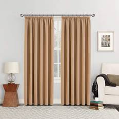 Curtains & Accessories Oxford Homeware Beige, 54" Thermal