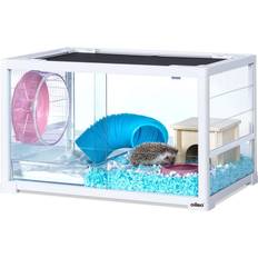 OIIBO Glass Hamster Cage with Big View, Gallon Hamster Cage