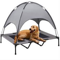 47.6''L Elevated Dog Bed, Dog Bed Canopy, Raised