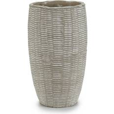 August Grove Grey Cement Flower Vase