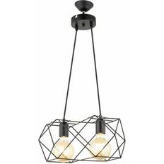 Iluminaciones Safir Light Lily 2 Row Chandelier Black