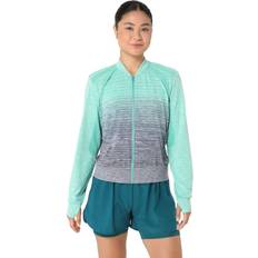 Asics Women Jackets Asics Nagino Run Jacket Seamless Green Woman