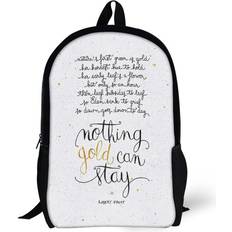 Gold School Bags BearLad Backpacks Nothing Gold Can Stay 17inch School Bag