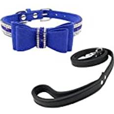 Newtensina mode rosett hundhalsband söt bling rosett