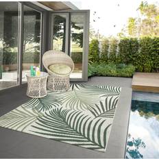 17 Stories Soumare Floral Dark Green Light Green Rug 140 x 200 cm Green
