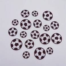 Shein 12pcs 3 Sizes Mix Round Football Soccer Patches Iron On Embroidery Badge Sticker For DIY Clothes And Decoration Garment Fabric Appliques