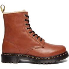 Lace Boots Dr. Martens 1460 Serena Faux Fur Lined Leather - Tan Farrier