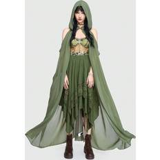 Shein Women's Vintage Hooded Cape Coat, Forest Elf Queen Style