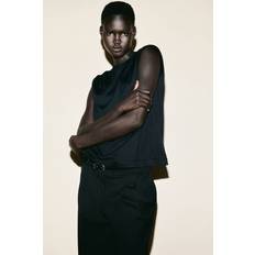 Silk T-shirts H&M Ladies Black Silk-blend T-shirt