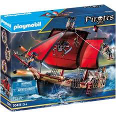 Pirates Play Set Playmobil Pirates Large Floating Pirate Ship with Cannon 70411