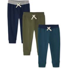 The Children's Place Boy's Active Fleece Jogger Sweatpants 3-pack - Blue/Green/Teal