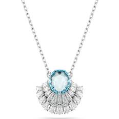 Swarovski Blå Halskæder Swarovski Damehalskæde Med Skalhalskæde Muschel Blau