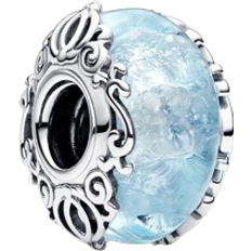 Smycken Pandora Disney Cinderella Murano Glass Charm - Silver/Blue