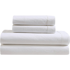 Percale Biancheria da Letto Calvin Klein Washed Percale Solid 4 Bed Sheet White (259.08x228.6)