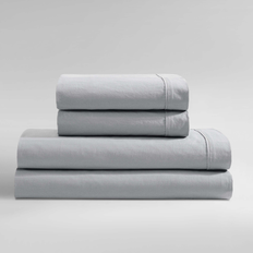 Percale Biancheria da Letto Calvin Klein Washed Percale Solid 4 Bed Sheet Blue (259.08x228.6)