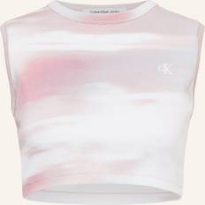 Calvin Klein All-Over Printed Cropped Top White