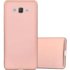 Oro Rosa Cover per cellulari Cadorabo METALL ROSÉ GOLD, Samsung Galaxy J7 2015 Case for Samsung Galaxy J7 2015 Cover Matt Protection Hard Case Shockproof hard case Pink