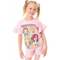 Princesas Disney Ropa de niños Disney Princess Conjunto de pijama de algodón con pantalones - Color Rosa