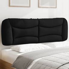 Camas y Colchones vidaXL Cabecero De Cama Acolchado Tela Negro 160 cm