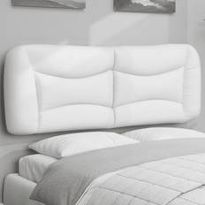 Camas y Colchones vidaXL Cabecero De Cama Acolchado Cuero Sintético Blanco 140 cm