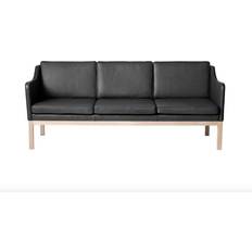 Mogens møbler FDB Møbler MK46 Natural/Black Sofa 203.5cm 3 personers