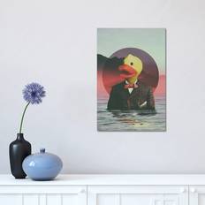 Happy Larry Rubber Ducky, Square Ali Gulec Framed Art