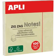 Apli Zig Zag Sticky Notes 75x75mm 100pcs