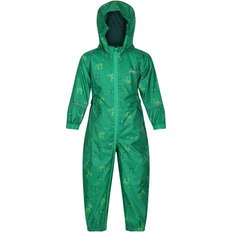 Dinosaurier Regnkläder Regatta Kid's Pobble Waterproof Puddle Suit - Jelly Bean Dinosaur