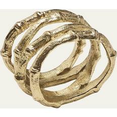 Portatovaglioli KIM SEYBERT Bamboo Napkin Ring in Gold Portatovagliolo