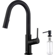 Kibi Fusion Single Handle Pull Down Kitchen with Soap Dispenser Matte