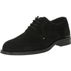 43 ½ Derby Tommy Hilfiger Derby-Schuh aus strukturiertem Wildleder BLACK