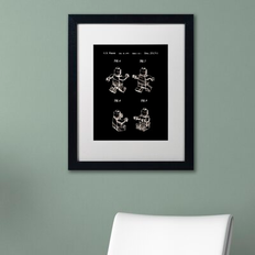 Interior Details Trademark Fine Art 'Lego Man Patent 1979 Page 2 Black' Graphic Framed Art