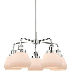 Innovations Lighting Fulton Polished Chrome/Matte White Ceiling Lamp