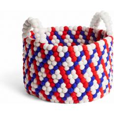 Hay Bead Red Basket 15.7"