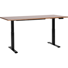 Beliani Bord Beliani Bina 80 x 180 cm Mörkt Trä Svart Skrivbord
