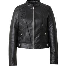 Vero Moda – Svart bikerjacka läderimitation-Svart/a