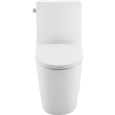 Toilets Swiss Madison Angers One-Piece Elongated Toilet Side Flush 1.28 Gpf 27.35" x 15.75" 30.3" White