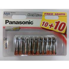 20 Paquete Baterías y Cargadores Panasonic Everyday Power AAA LR03 Alkaline Batteries Compatible 20-pack