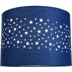 Shades Happy Homewares Stars Decorated Children/Kids Blue Shade 25cm