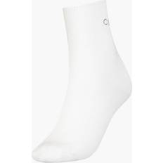 Calvin Klein Chaussettes Calvin Klein Womens White Crystal Logo-embellished Cotton-blend No-show Socks