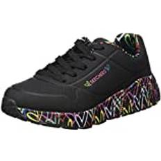 Skechers Uno Lite Lovely Luv Negro Black Synthetic Multi Trim