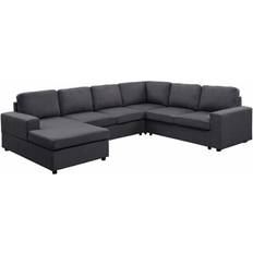 Lilola Home Dakota Dark Gray Sofa 120.5" 5 Seater, 6 Seater