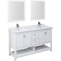 MDF Vanity Units for Double Basins Fresca Bath Manchester (FVN2360WH-D)