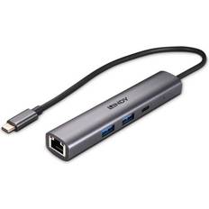 Lindy USB 3.2 Gen 2 Type C Hub & Gigabit Ethernet Converter