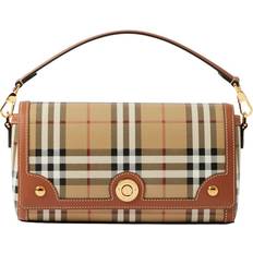 Burberry Handbags Burberry Small Note Check Crossbody Bag - Briar Brown